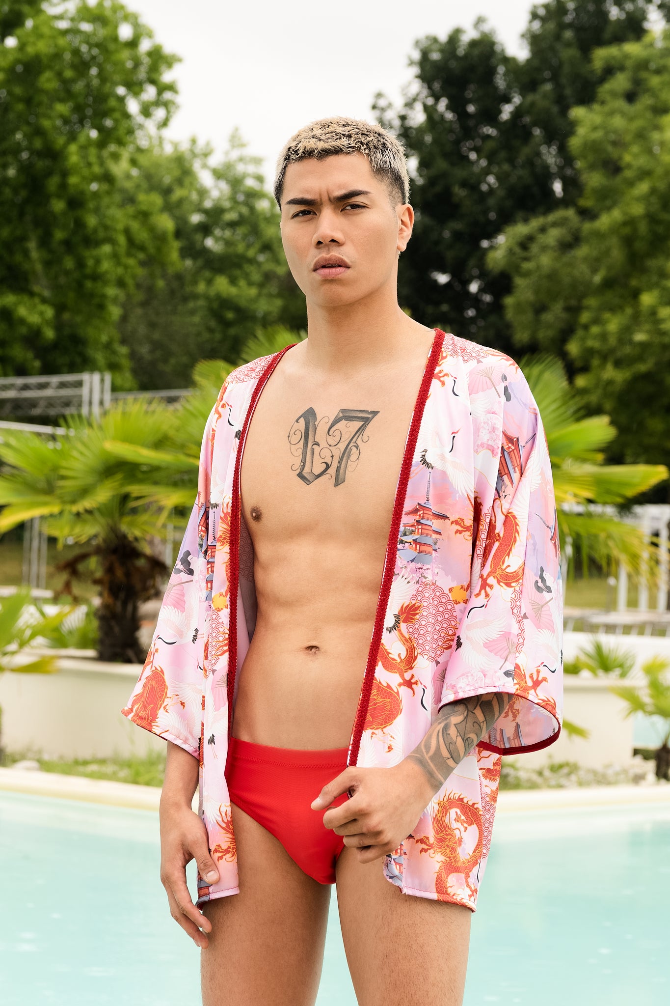 Kimono uomo stampe orientali Hiloya