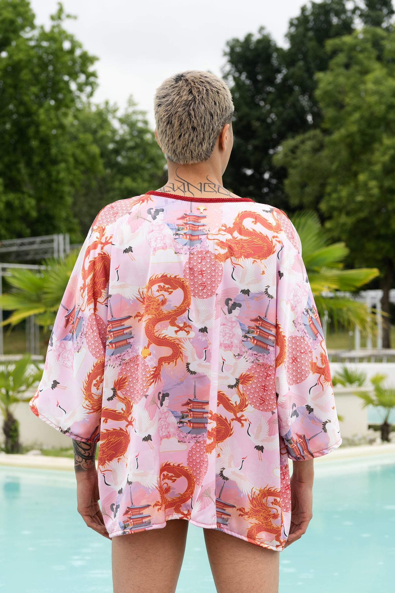 Kimono uomo stampe orientali Hiloya