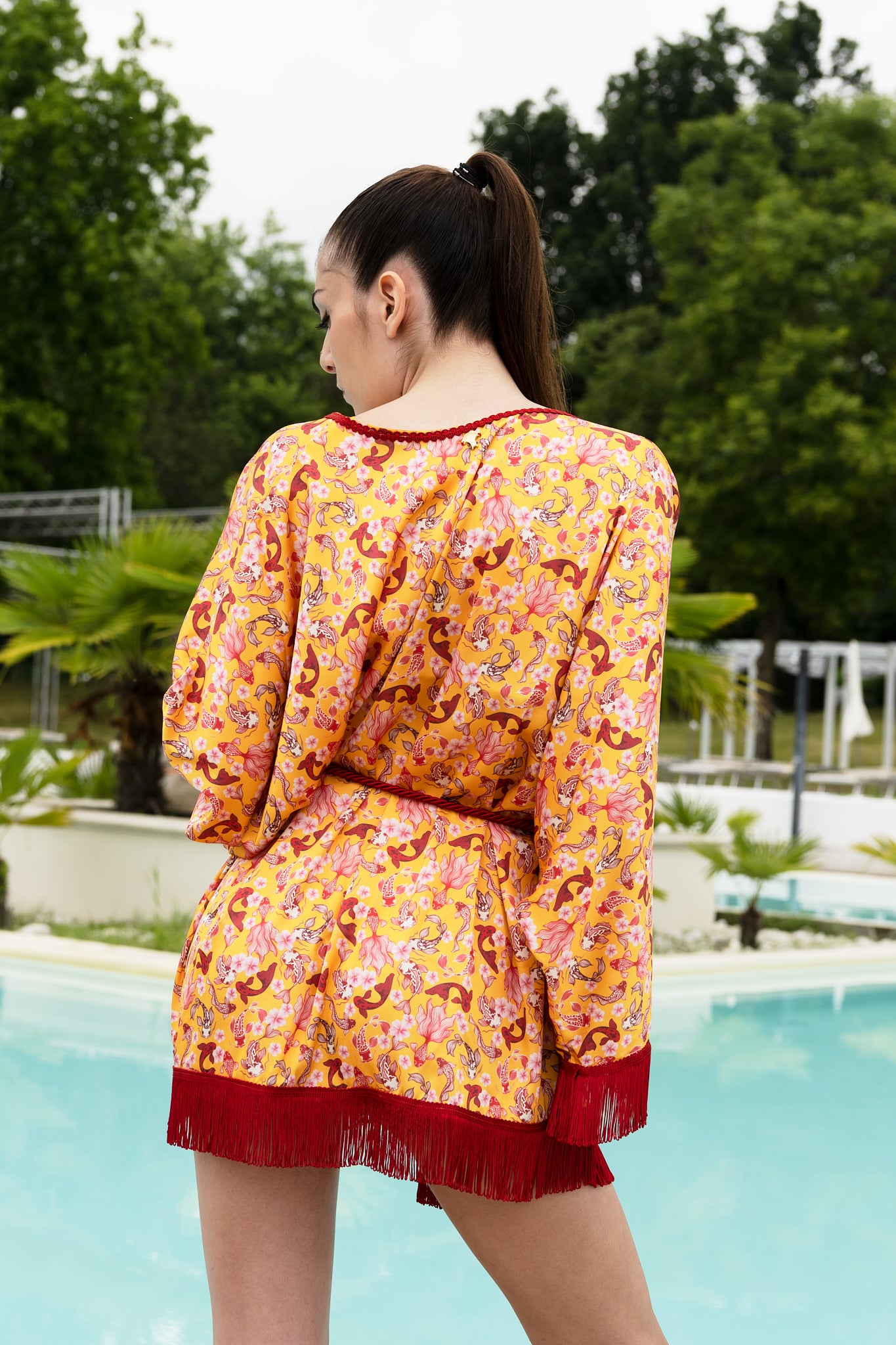 Kimono donna stampa orientale Miyajima