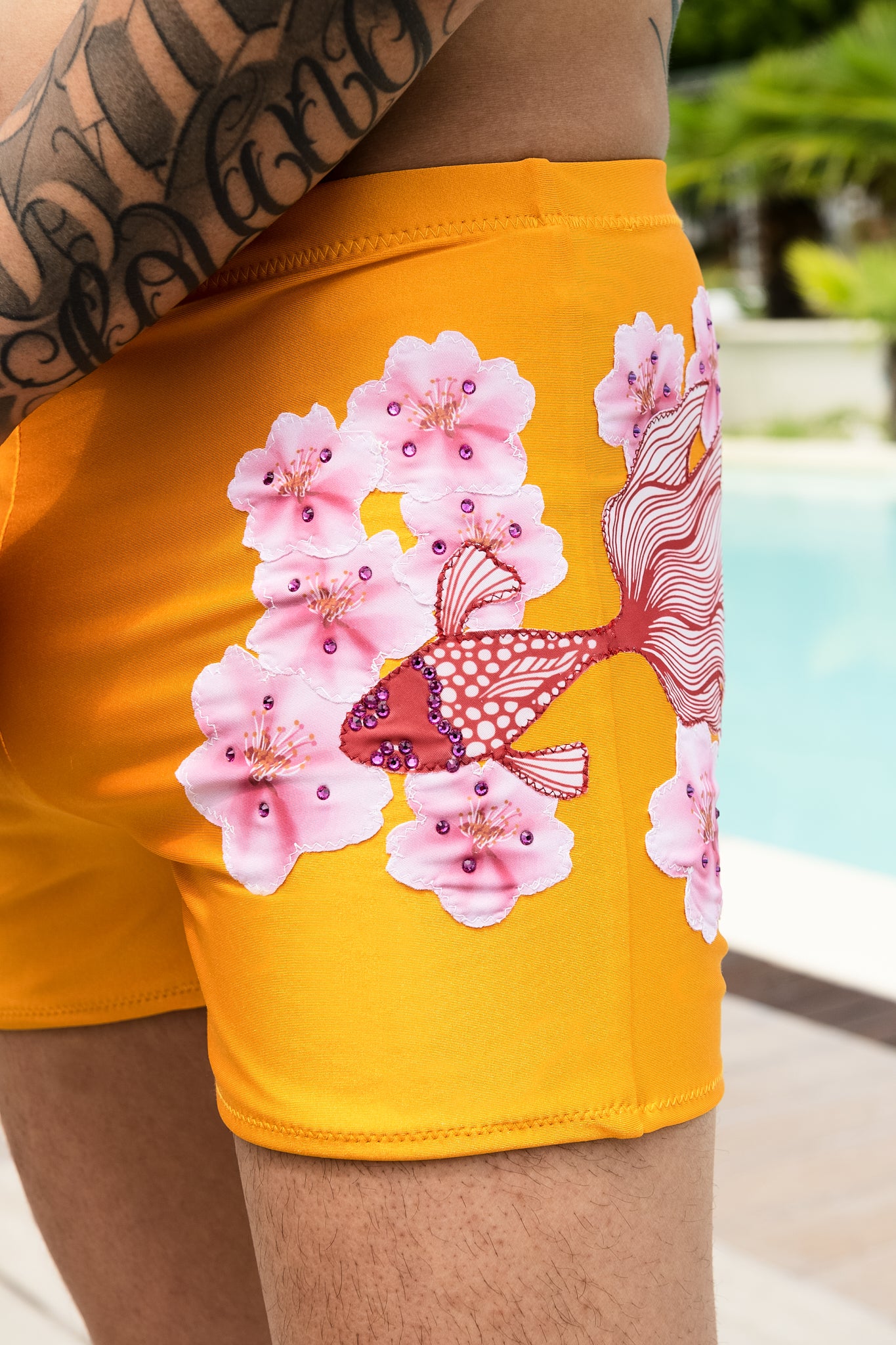 厳島「金沢」プリント刺繍メンズボクサー