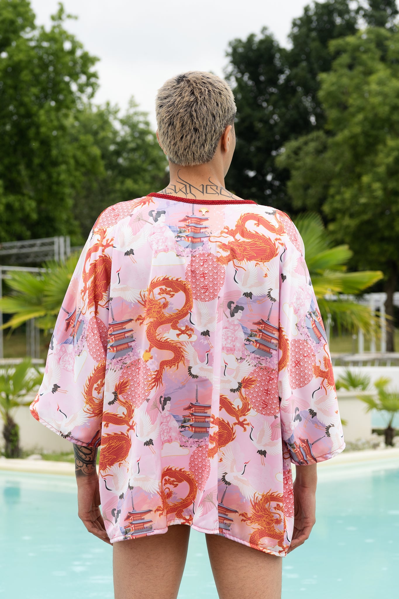Kimono homme imprimés orientaux Hiloya